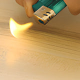 Natural Timber Finish Computer Desk with Shelves Image - 3