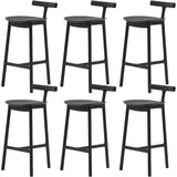 Natural Tripod Ash Wood Fabric Seating Armless Bar Stool Image - 14