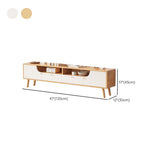 Natural White Wooden Open Storage Drawers TV Stand #size