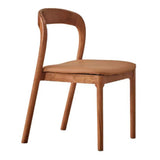Natural Wood Braided Rope Seat Armless Dining Chair Image - 18