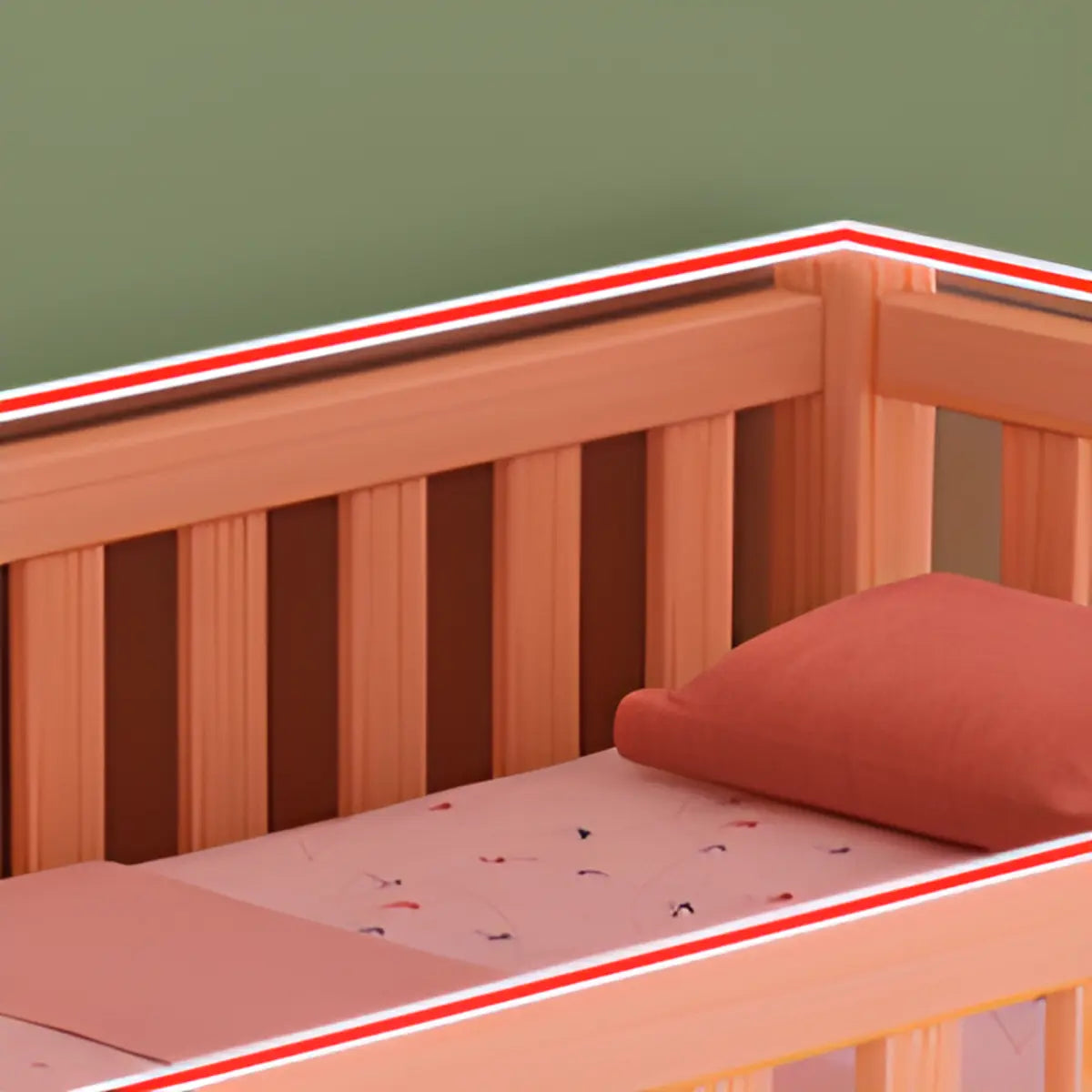 Natural Wood Guardrail Kid's Bunk Bed Set with Stairs Image - 5