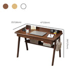 Natural Wood Kids Writing Desk Drawers and Shelves Image - 13