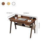 Natural Wood Kids Writing Desk Drawers and Shelves Image - 14