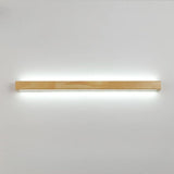 Natural Wood Living Room Up Down Wall Vanity Light Image - 8