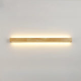 Natural Wood Living Room Up Down Wall Vanity Light Image - 9