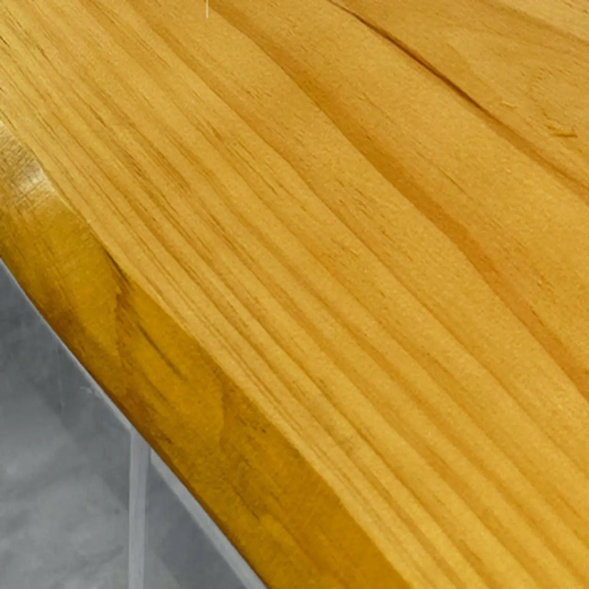 Natural Wood Rectangular Clear Acrylic Legs Console Table Image - 6
