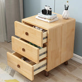 Natural Wood Tip Resistant Drawers Kids Nightstand Image - 1