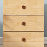 Natural Wood Tip Resistant Drawers Kids Nightstand Image - 7