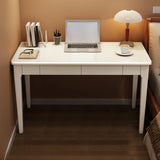 Natural Wooden Drawers Butcher Block Writing Desk Image - 5