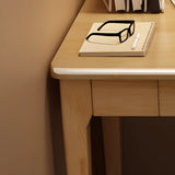Natural Wooden Drawers Butcher Block Writing Desk Image - 7