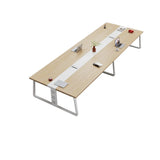 Natural Wooden Finish Ten Person Conference Desk  Image - 12
