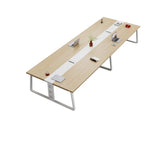 Natural Wooden Finish Ten Person Conference Desk  Image - 13