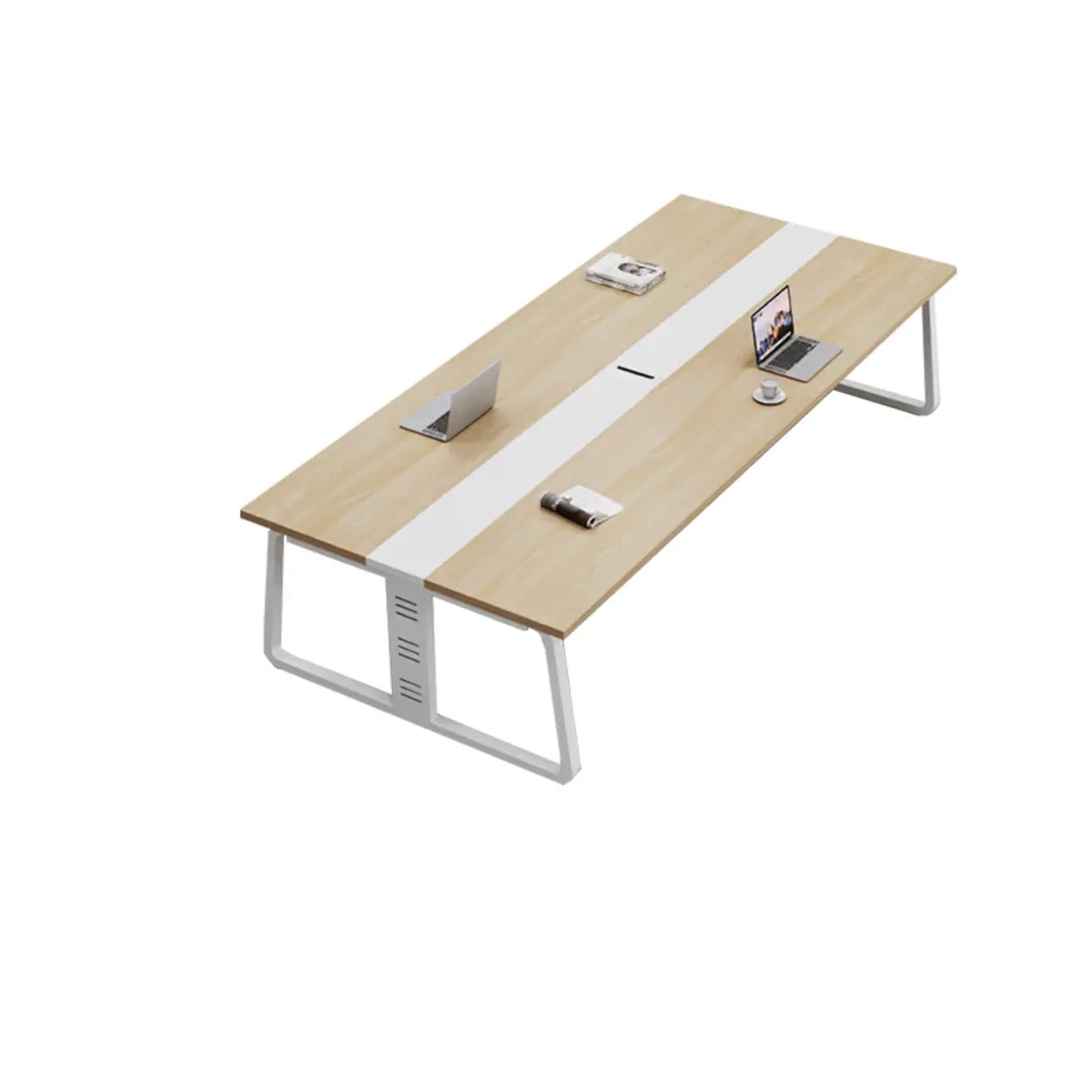 Natural Wooden Finish Ten Person Conference Desk  Image - 18