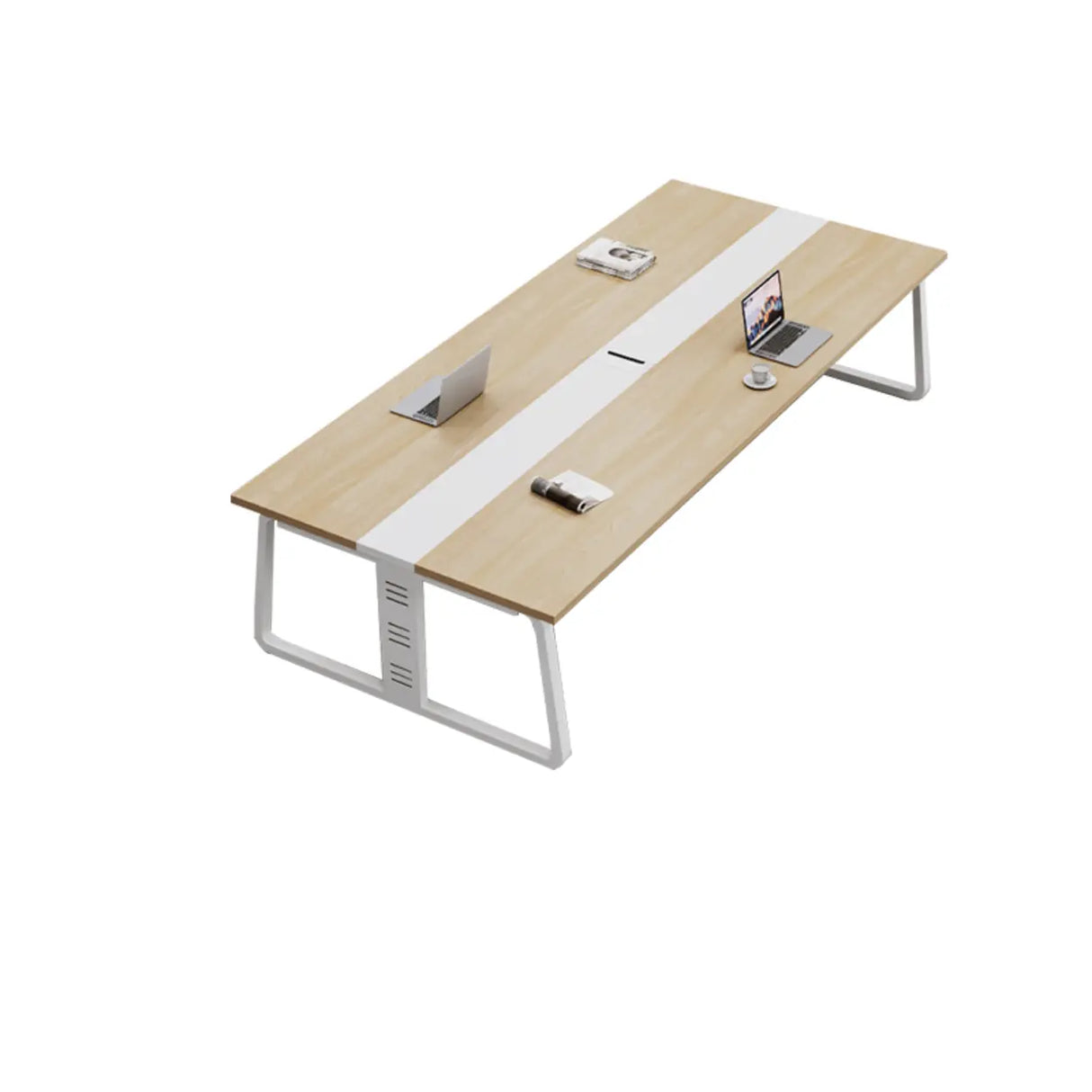 Natural Wooden Finish Ten Person Conference Desk  Image - 19