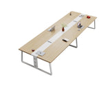 Natural Wooden Finish Ten Person Conference Desk  Image - 7