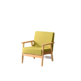 Natural Wooden Frame Grey Fabric Sofa Seating Group Image - 5