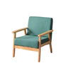 Natural Wooden Frame Grey Fabric Sofa Seating Group Image - 7