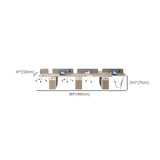Natural Wooden Multi-person Computer Desk with Drawers Image - 15