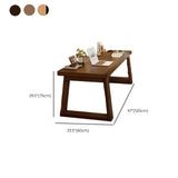 Natural Wooden Rectangular Sledge Desk for Home Use #size