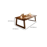 Natural Wooden Rectangular Sledge Desk for Home Use Image - 25