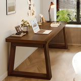 Natural Wooden Rectangular Sledge Desk for Home Use Image - 5