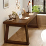 Natural Wooden Rectangular Sledge Desk for Home Use Image - 5