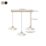 Nature 3-Light Adjustable Floral Island Pendant Light #size