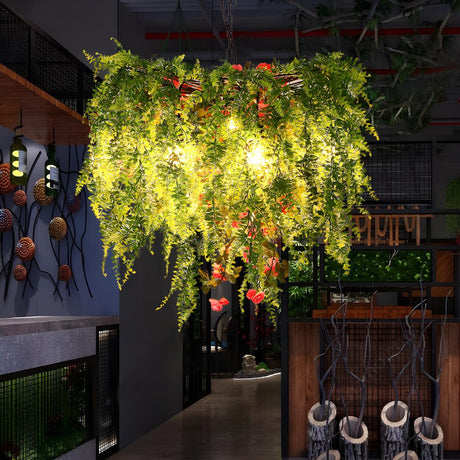 Nature Creative Hanging Greenery Restaurant Chandelier Image - 1