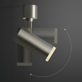 Nickel Cylinder LED Semi-Flush Mount Ceiling Light Image - 8