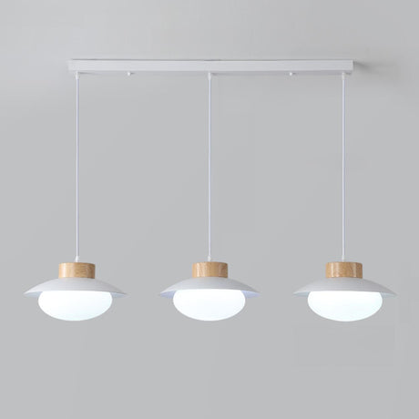 Nordic 3-Light Saucer Adjustable Island Light Fixture Image - 2