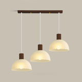 Nordic 3-Light Scalloped Dome Island Pendant Light Image - 11