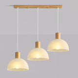 Nordic 3-Light Scalloped Dome Island Pendant Light Image - 12