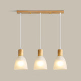 Nordic 3-Light Scalloped Dome Island Pendant Light Image - 2