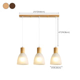 Nordic 3-Light Scalloped Dome Island Pendant Light #size