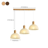 Nordic 3-Light Scalloped Dome Island Pendant Light Image - 22