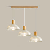 Nordic 3-Light Scalloped Dome Island Pendant Light Image - 4