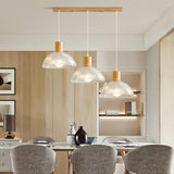 Nordic 3-Light Scalloped Dome Island Pendant Light Image - 6