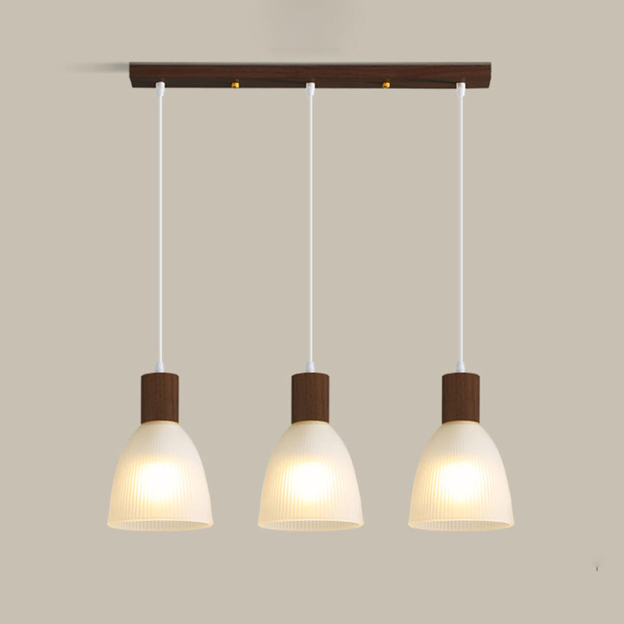 Nordic 3-Light Scalloped Dome Island Pendant Light Image - 8