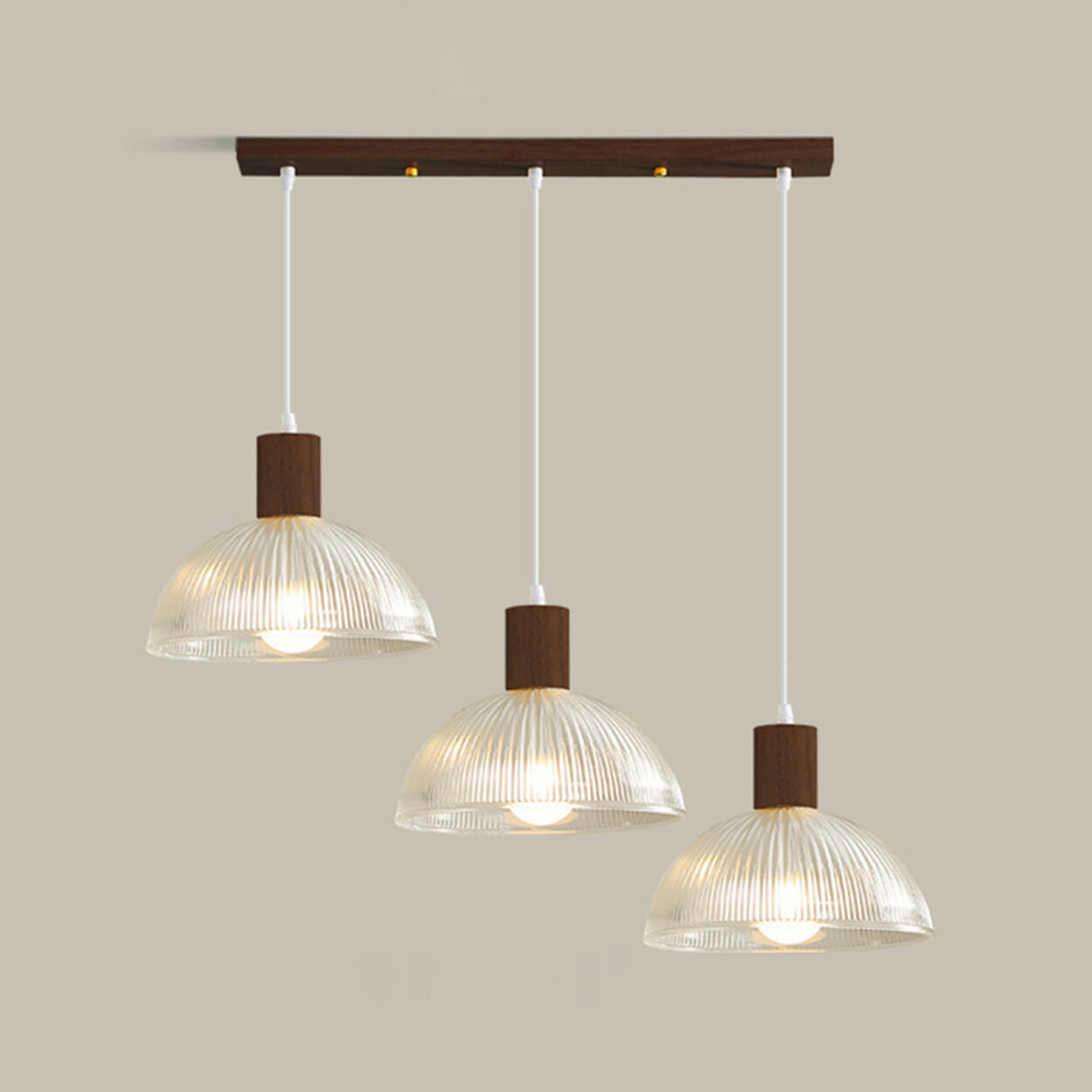 Nordic 3-Light Scalloped Dome Island Pendant Light Image - 9
