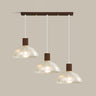 Nordic 3-Light Scalloped Dome Island Pendant Light Image - 9