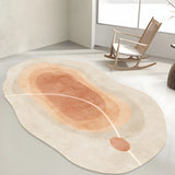 Nordic Abstract Irregular Polyester Gray Area Rug Image - 12
