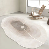Nordic Abstract Irregular Polyester Gray Area Rug Image - 3