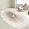 Nordic Abstract Irregular Polyester Gray Area Rug Image - 3