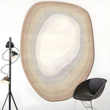 Nordic Abstract Irregular Polyester Gray Area Rug Image - 8