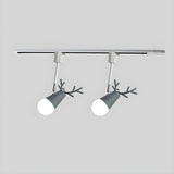 Nordic Antler Wood Ceiling Multi-Color Track Light Image - 14