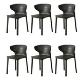 Nordic Armless Stackable Acrylic Wingback Dining Chair Image - 33