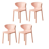 Nordic Armless Stackable Acrylic Wingback Dining Chair Image - 47