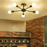 Nordic Bedroom Sputnik Semi-Flush Mount Light 5-Light Image - 2
