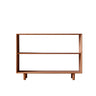 Nordic Cherry Wood Horizontal Storage Small Bookshelf Image - 3