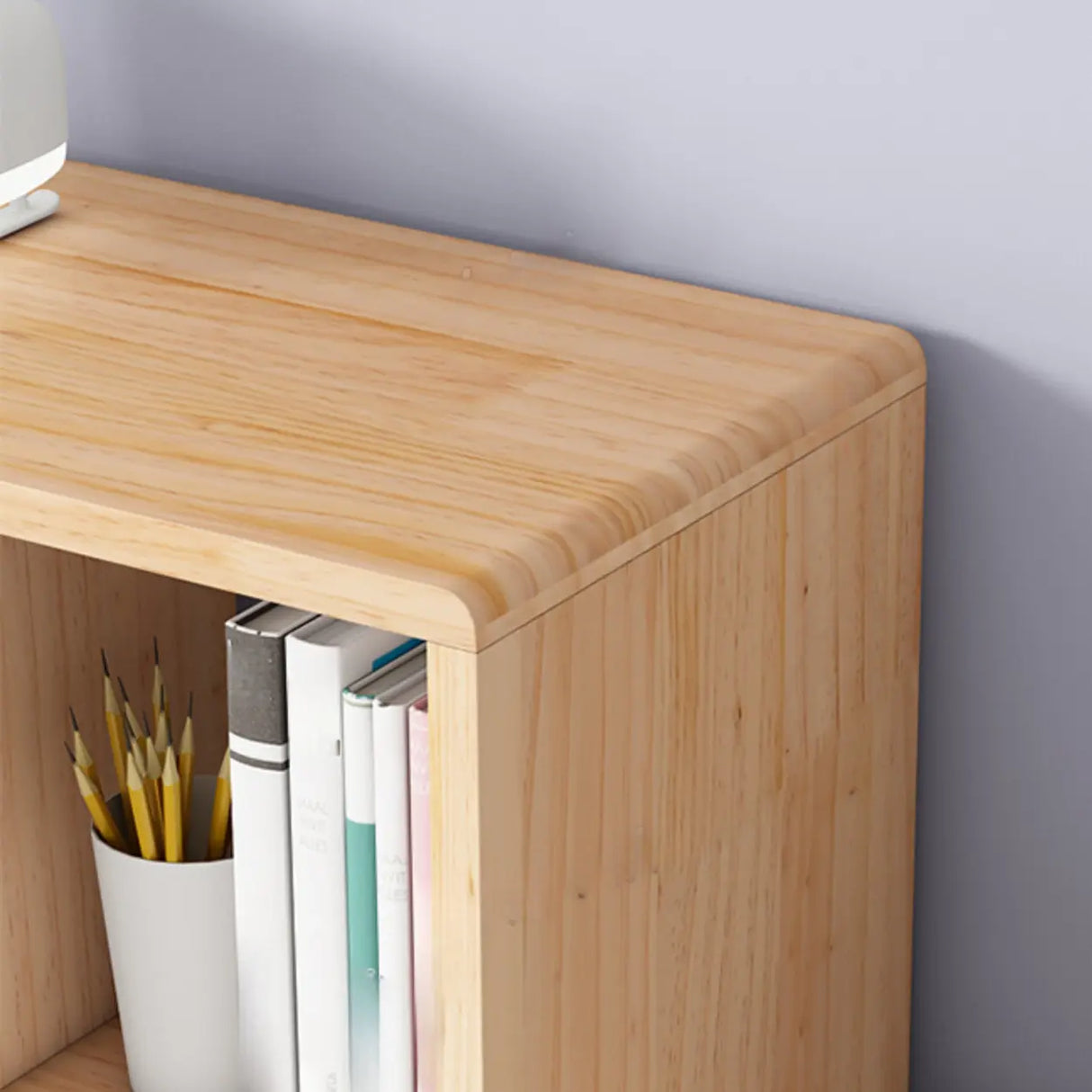 Nordic Cocoa Wood Rectangular Horizontal Open Bookcase Image - 12